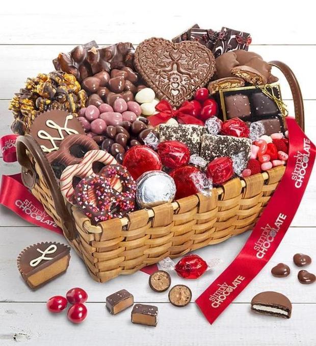 Simply Chocolate Decadent Valentine Gift Basket 