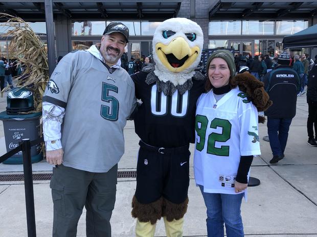 Hanging with Swoop at Lincoln Financial Field 