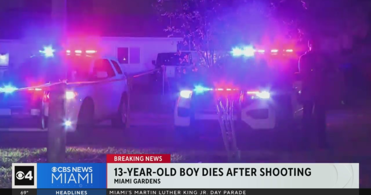 Boy, 13, dies just after acquiring shot in the head at Miami Gardens household
