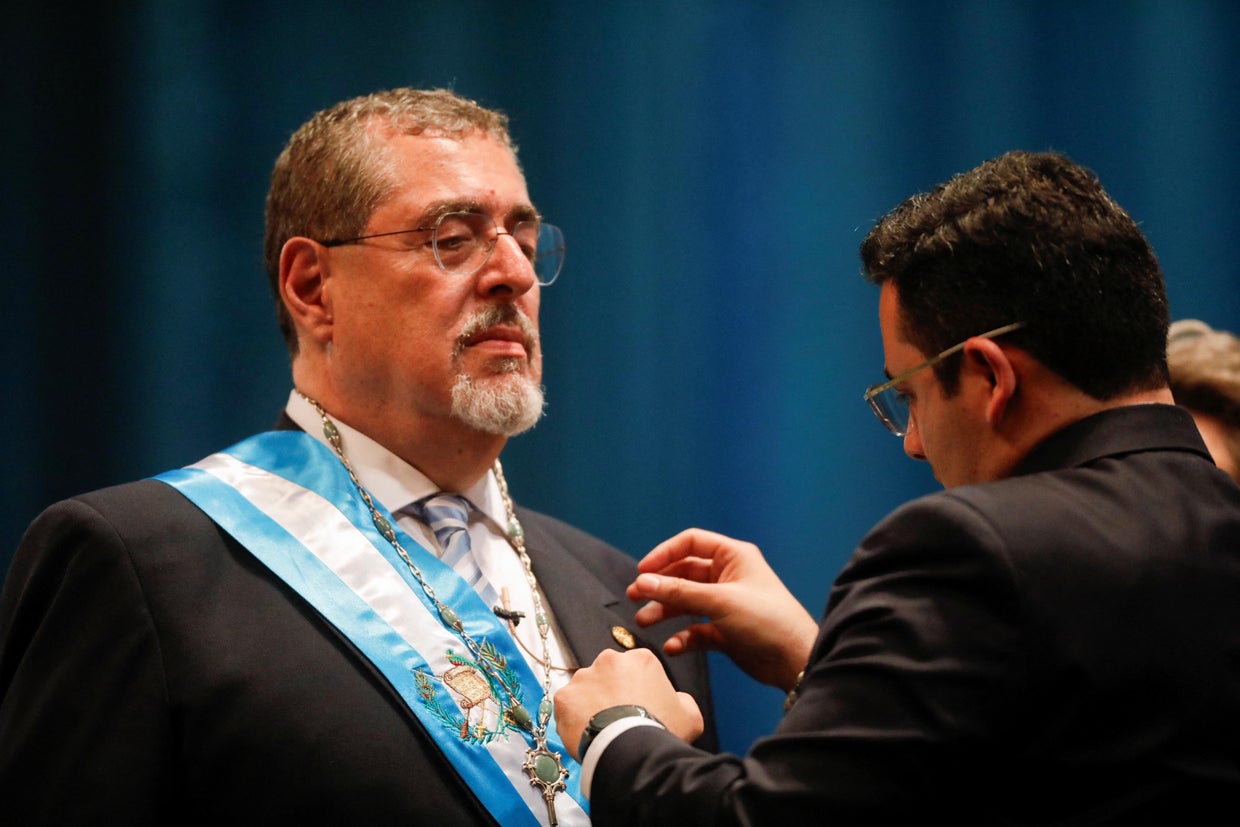 Bernardo Arevalo takes the oath of office as Guatemala's President, in Guatemala City 