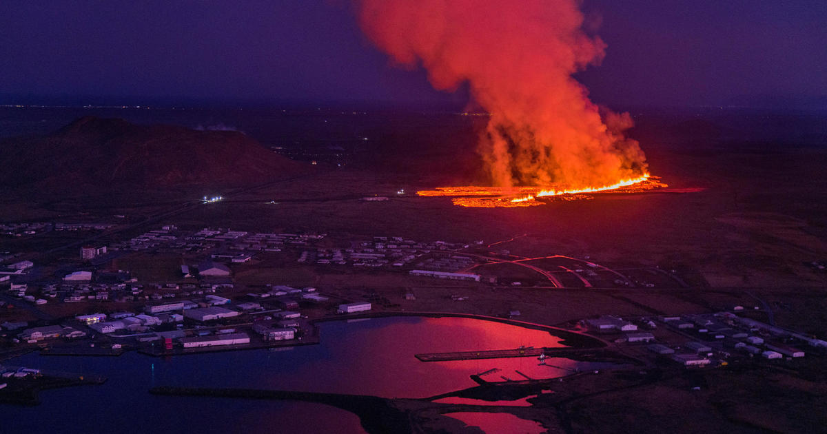 An Icelandic man watched lava from volcano eruption burn down his house on live TV