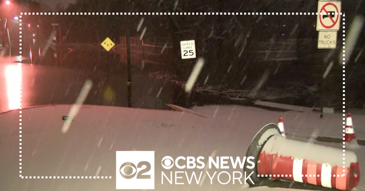 Flooded streets more like ice rinks in Wayne, N.J. CBS New York