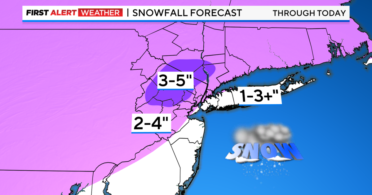 New York City Snow Forecast: Updated snowfall accumulation map around the Tri-State area
