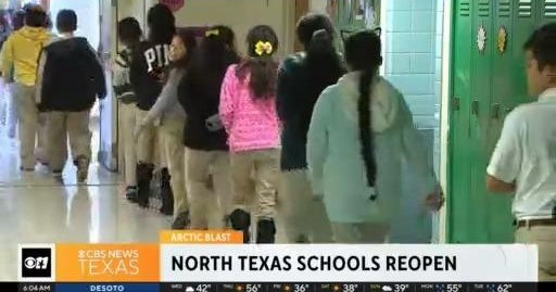 North Texas schools reopen amid winter weather - CBS Texas
