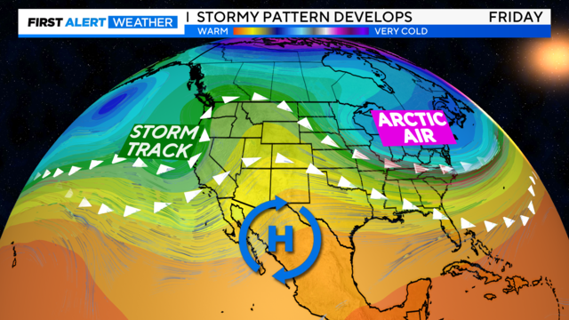 Wet weather returns Friday with back-to-back storms in the