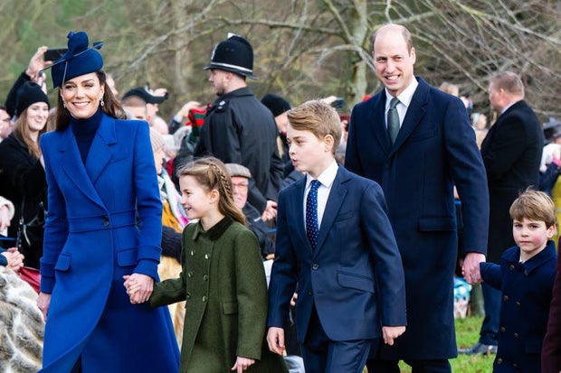 Catherine, Princess of Wales, with her family