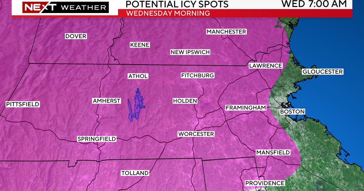 Light snow, icing through Wednesday could make Massachusetts roads slippery