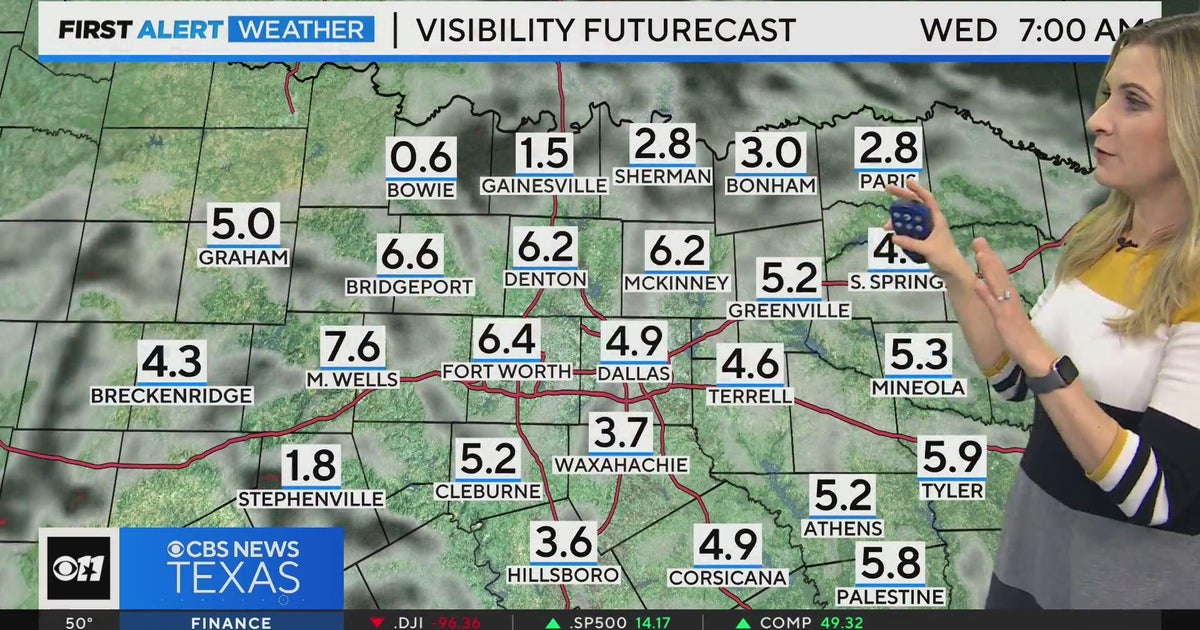 Cloudy skies and some fog remain Tuesday night - CBS Texas