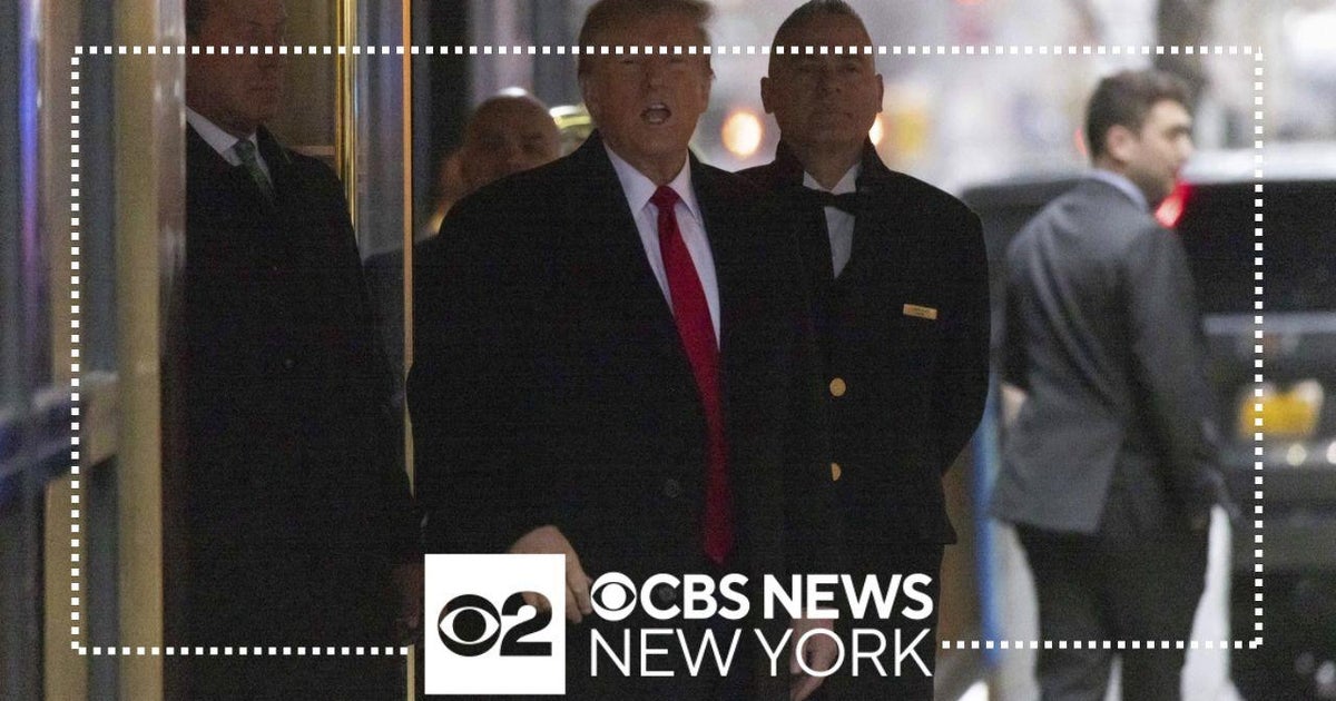 Trump walks out of New York civil defamation trial - CBS New York