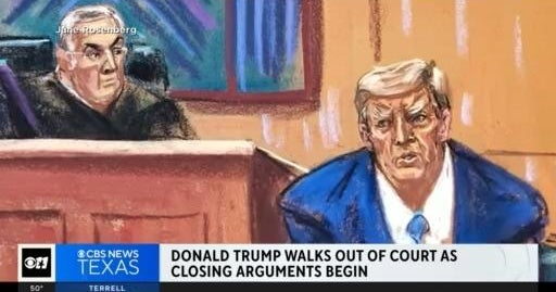 Donald Trump walks out of court as closing arguments begin - CBS Texas