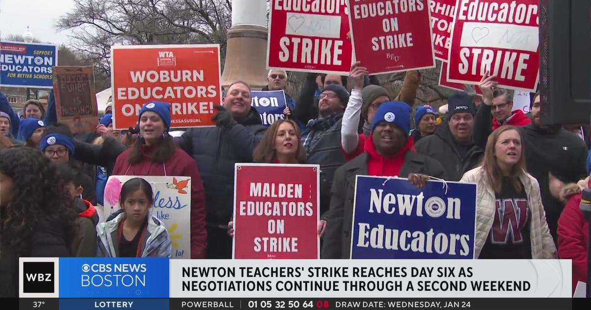 Newton Teachers' Strike Continues Through Second Weekend - CBS Boston