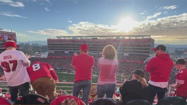 Family of 49ers fans at Levi's Stadium 