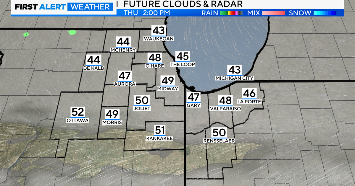 Chicago gets more clouds and gradually warmer - CBS Chicago