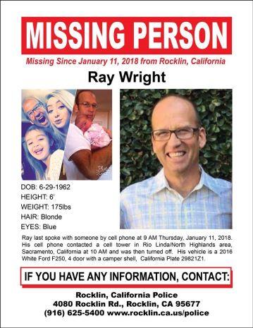 Ray Wright missing poster 