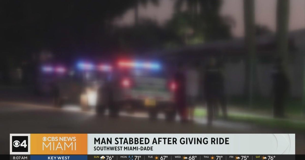 Man stabbed after giving ride in Southwest Miami-Dade - CBS Miami