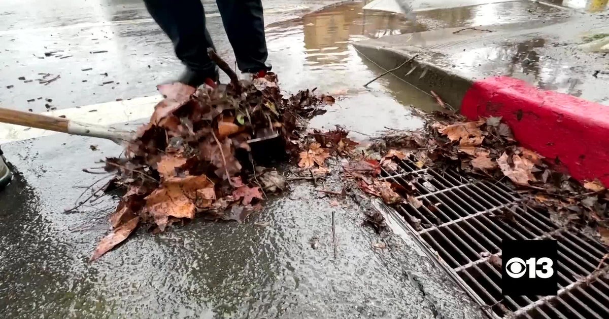 Woodland streets flooding due to heavy rain