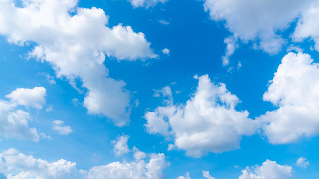 blue sky and White cloud nature background. 