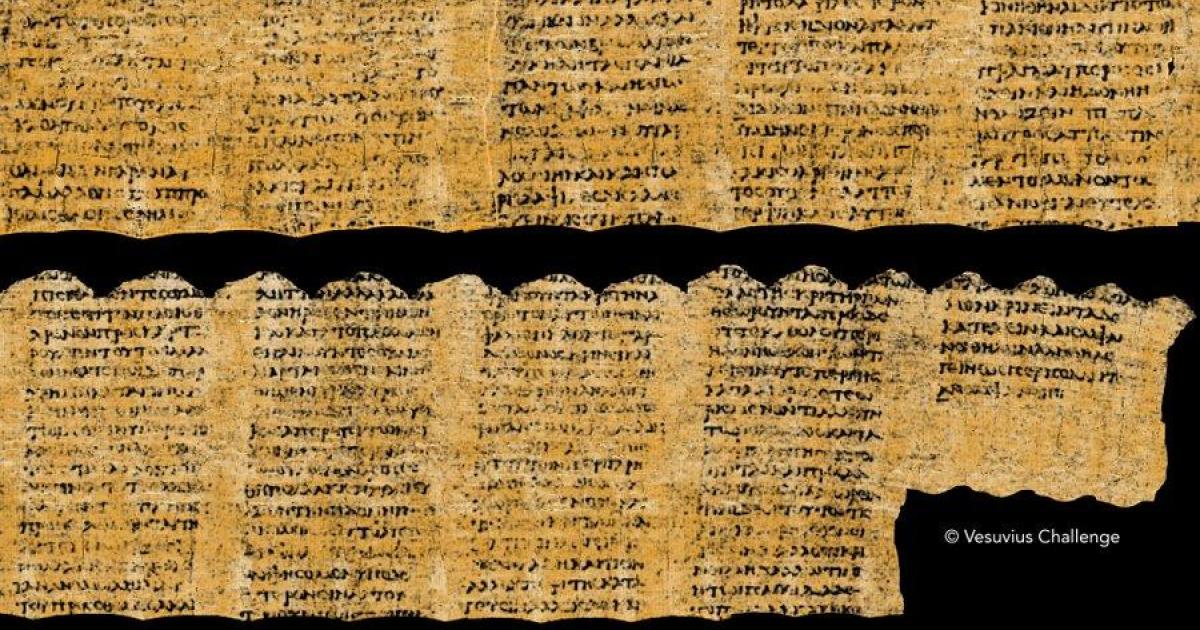 تم فك رموز الكلمات الموجودة على المخطوطة الغامضة التي دفنها ثوران جبل فيزوف لأول مرة بعد 2000 عام