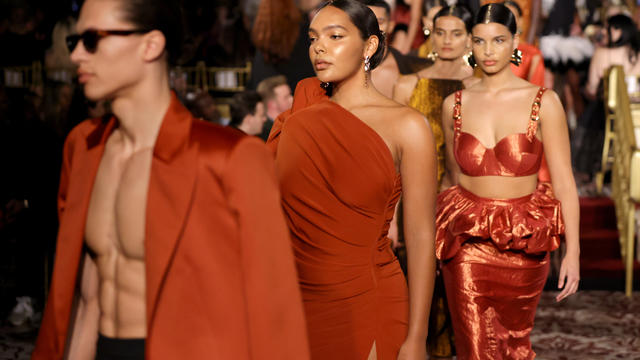 Models walk the runway during the Christian Siriano Fall/Winter 2024 Fashion Show at The Plaza Hotel on February 08, 2024 in New York City. 