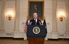 President Joe Biden speaks in the State Dining Room of the White House on February 6, 2024 in Washington, DC. 