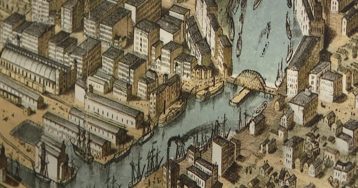 Mystery Frames Chicago River Paintings At Maritime Museum Cbs Chicago