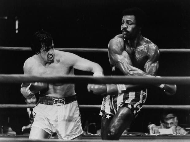 Sylvester Stallone And Carl Weathers In 'Rocky' 