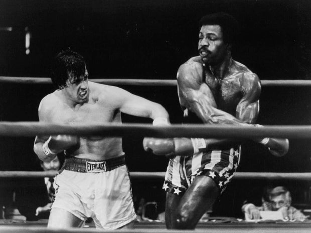 Sylvester Stallone And Carl Weathers In 'Rocky'