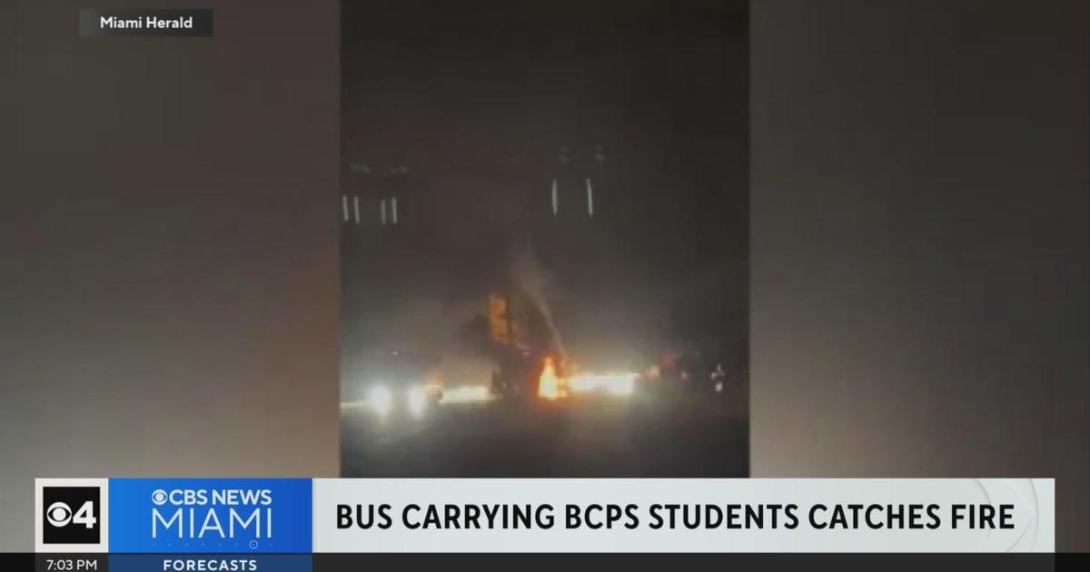 Bus carrying BCPS students catches fire