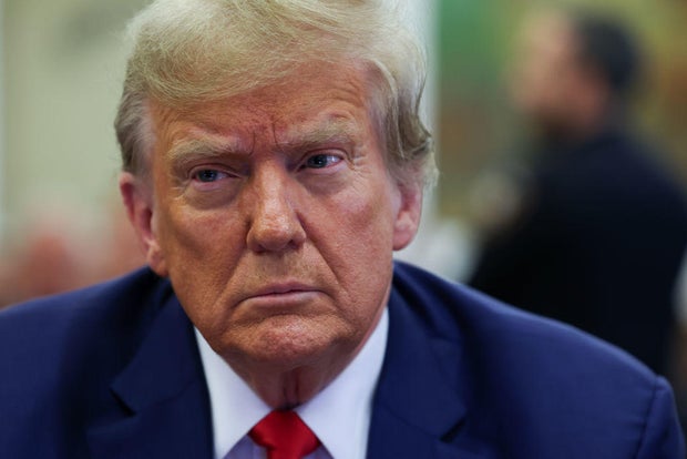 Former President Donald Trump attends closing arguments in his civil fraud trial at New York State Supreme Court on Jan. 11, 2024.