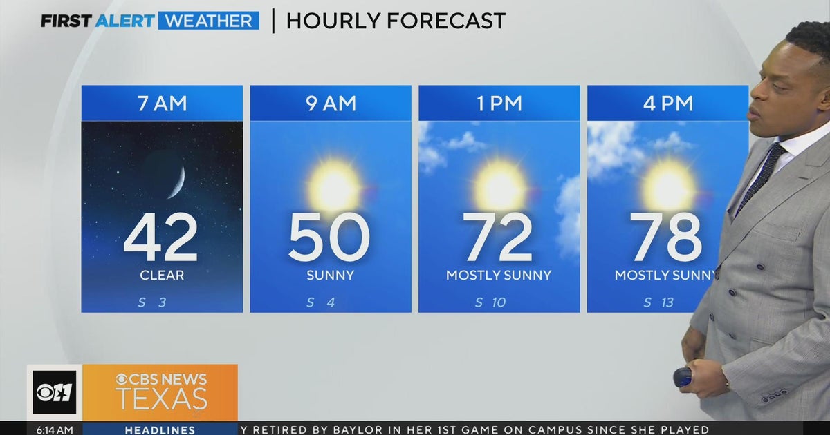 After a chilly start, Tuesday's high will reach the 70s - CBS Texas