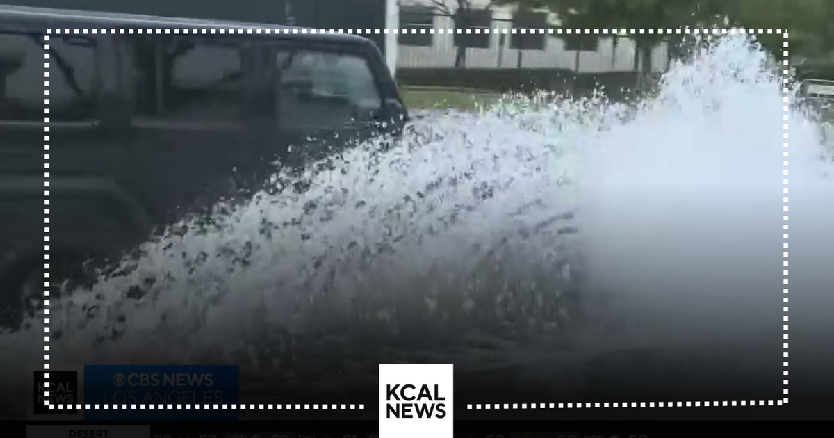 Rain flood roadways in the Inland Empire - CBS Los Angeles