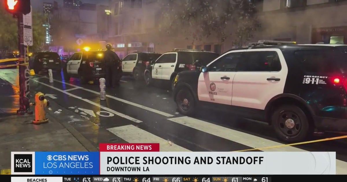 Police shoot at armed suspect in Downtown LA - CBS Los Angeles