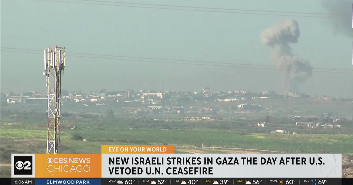 New Israeli Strikes In Gaza Day After U.S. Vetoed U.N. Ceasefire - CBS ...