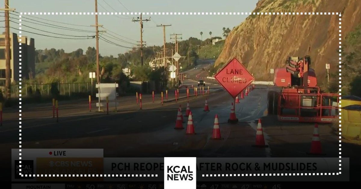 PCH reopening in Malibu after rockslides - CBS Los Angeles
