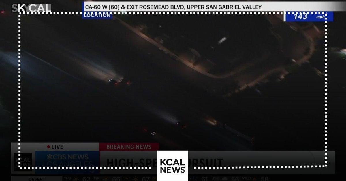 Authorities in high-speed chase with driver - CBS Los Angeles