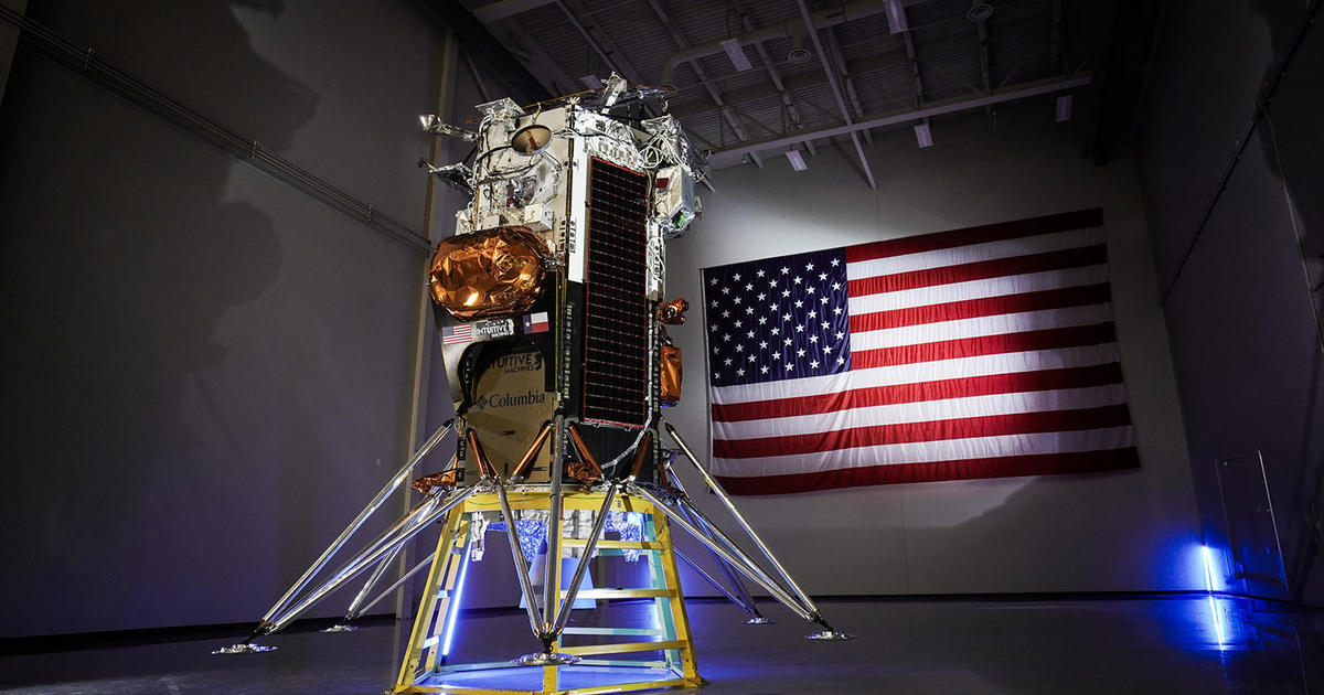 The company says the Odysseus lunar lander flipped on its side during landing