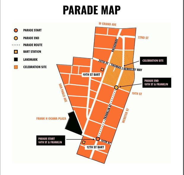 Black Joy Parade Route Map 