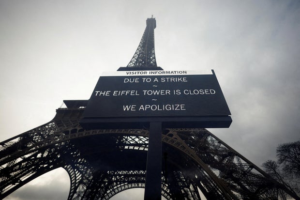 FILE PHOTO: Eiffel Tower shut due to workers' strike