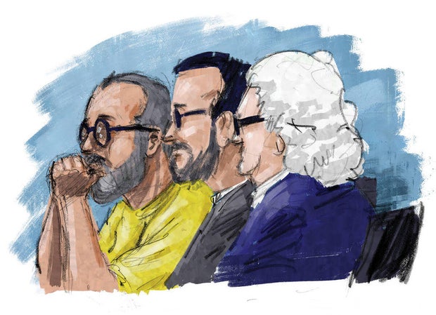 Alexander Smirnov in federal court with his attorneys on Monday, Feb. 26, 2024.