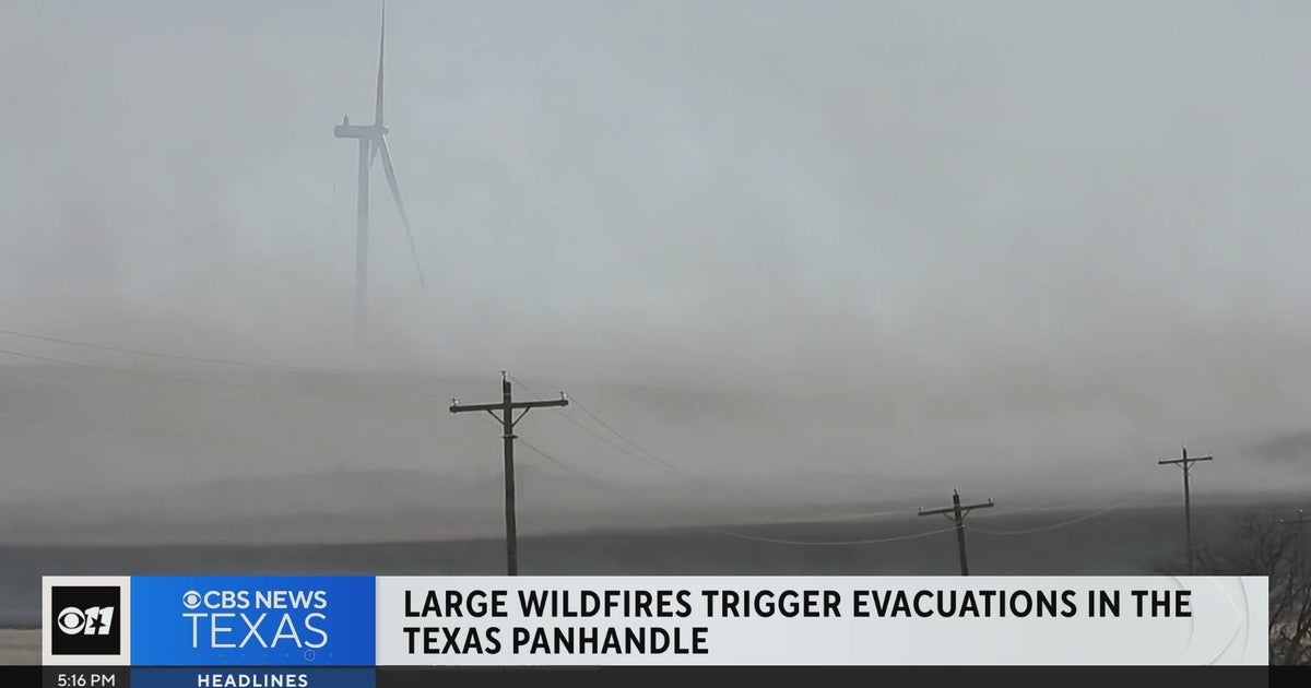 Large wildfires trigger evacuations in the Texas panhandle - CBS Texas