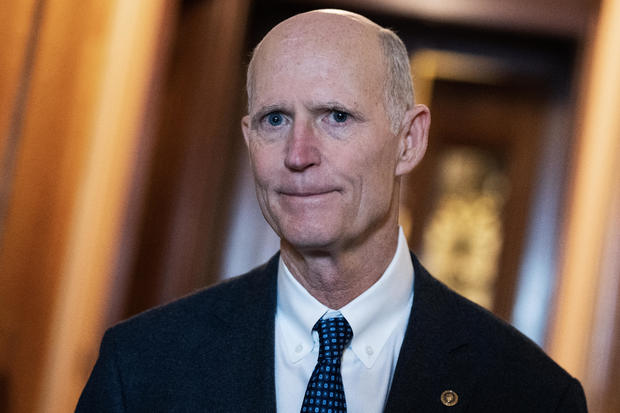 Sen. Rick Scott, a Florida Republican, is seen during Senate votes in the U.S. Capitol on Tuesday, Jan. 23, 2024.  