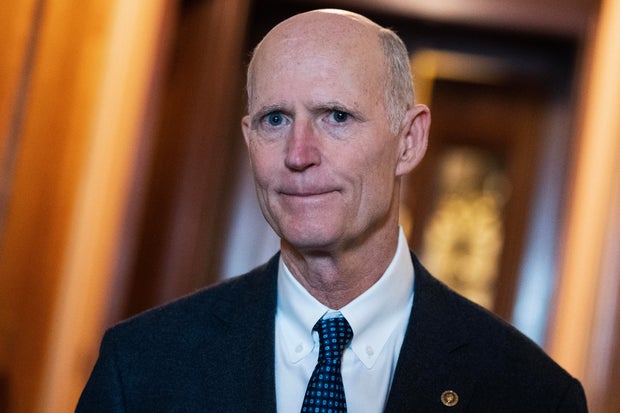 Sen. Rick Scott, a Florida Republican, is seen during Senate votes in the U.S. Capitol on Tuesday, Jan. 23, 2024.