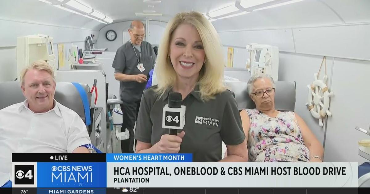 It’s a relatives affair at the CBS News Miami, HCA Florida Healthcare, OneBlood blood driver