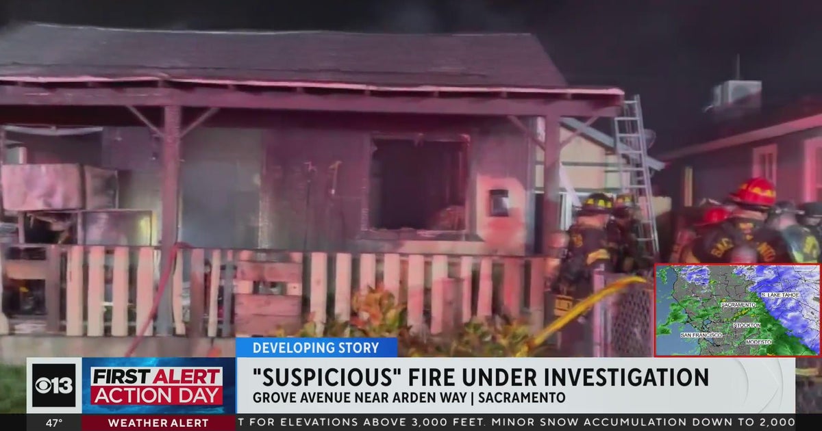 Suspicious house fire under investigation in Sacramento - CBS Sacramento