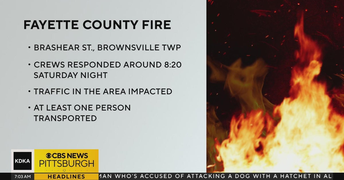 One person taken to the hospital after fire in Fayette County - CBS ...