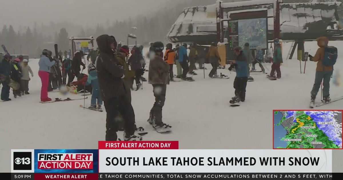 Some hit the slopes as South Lake Tahoe gets slammed with snow