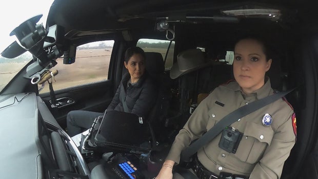 Patrolling the border with a Texas state trooper