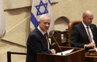Israel's former defense minister Benny Gantz speaks during a parliament meeting in Jerusalem on July 10, 2023. 