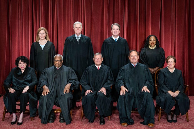 Supreme Court justices pose for an official portrait on Friday, Oct 7, 2022, in Washington, D.C.