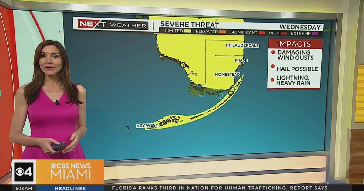 Weather getting warmer, wetter with storms expected Wednesday - CBS Miami
